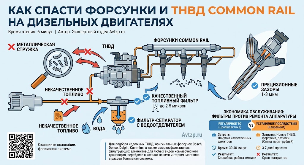 Как спасти форсунки и ТНВД Common Rail на дизельных двигателях