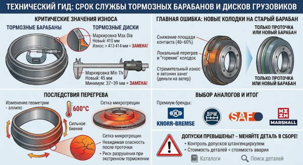 Тормозные барабаны и диски: когда проточка уже не спасет